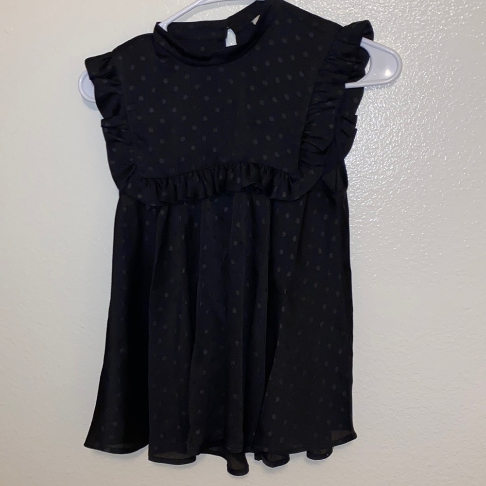 Black cute sleeveless top
